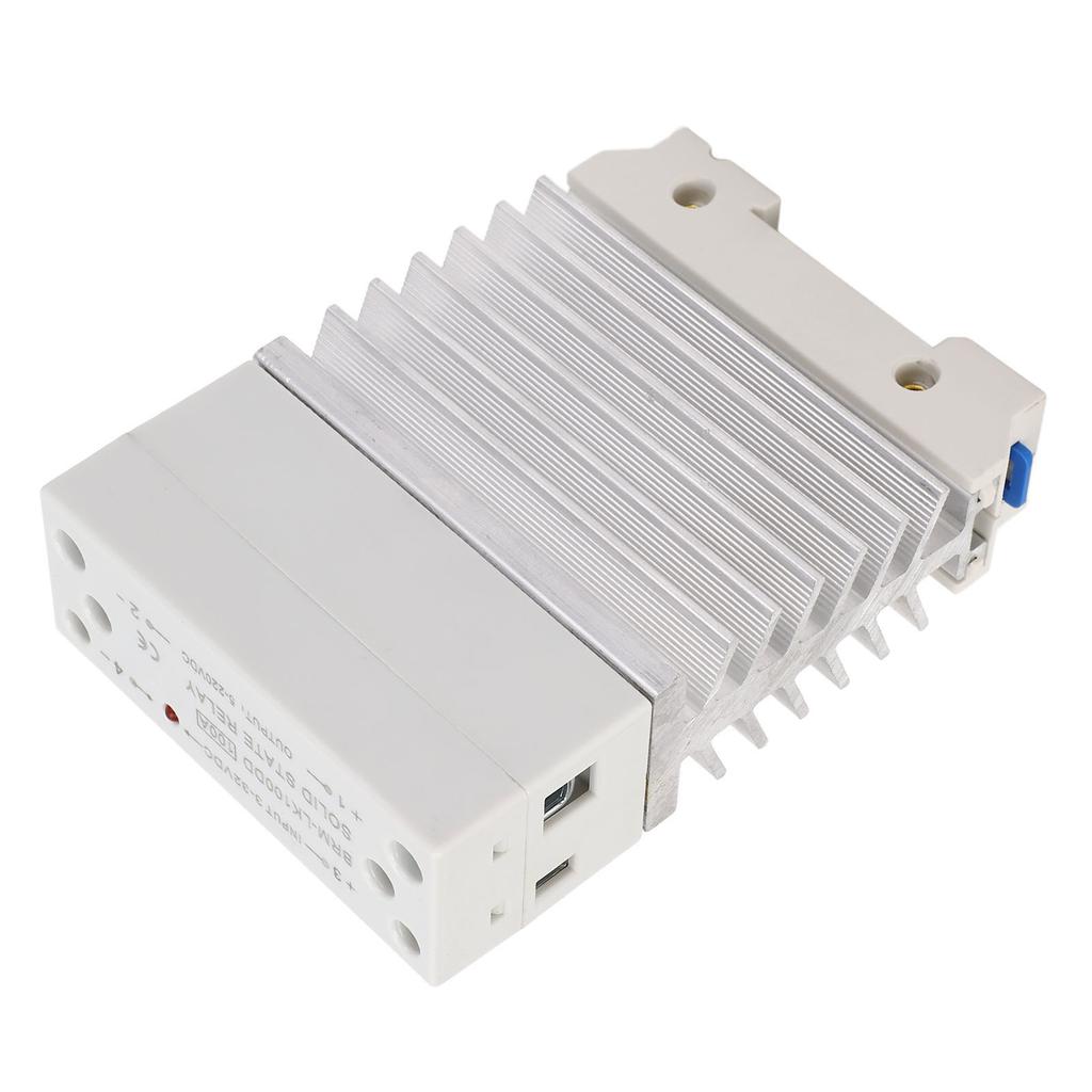 Din Rail Solid State Relay DC 3‑32VDC Input 5‑220VDC Output Integrated Single Phase Solid State Relay with Heat Sink