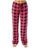 Women's Plaid Pajama Pants - Comfortable Elastic Waist Sleep Bottoms with Drawstring