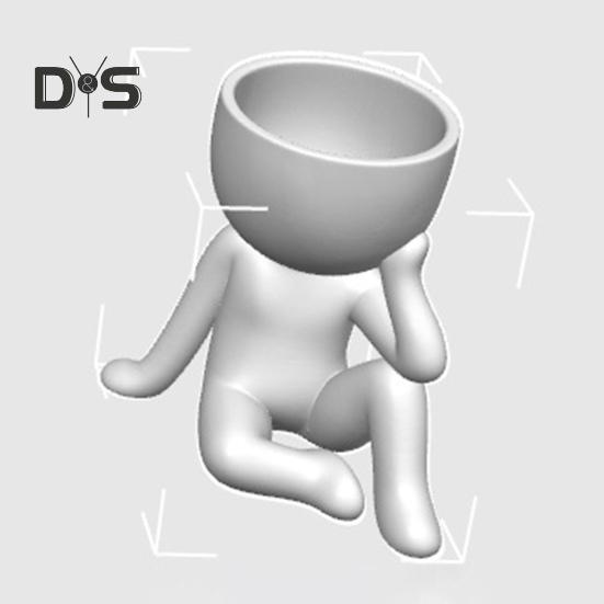 Denker Blumentopf Sukkulenten Pflanzer Kreative Form Hohe Haltbarkeit Indoor Outdoor Blumentopf Desktop Ornament