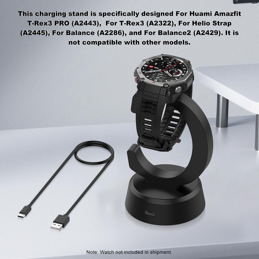 For Huami Amazfit T-REX3 Pro USB Charging Dock Adapter Lihgtweight Watch Charger Magnetic Charging Cable for Home Office Use