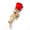 Flower Rose Trendy Jewelry Pin Accessory With Alloy Material For Formal Attire