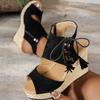 Women Wedges Sandals New Peep Toe Ankle Strap High Heels Shoes Anti-slip Beach Wedding Platform Sandals Women Sandalias De Mujer