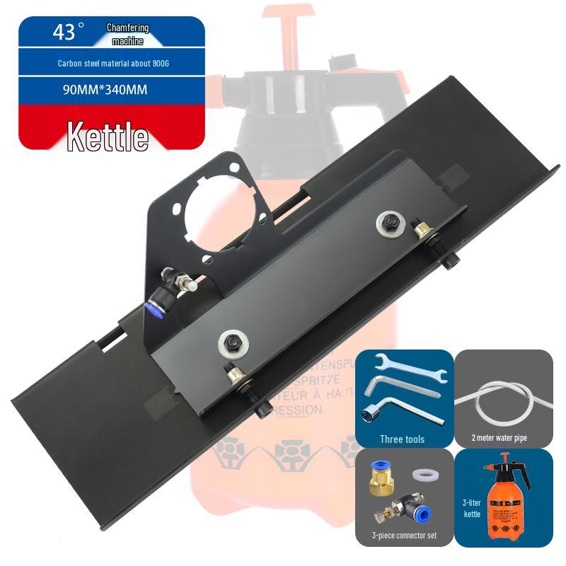 Compact Dust-Free Angle Grinder & Chamfering Tool for Tile and Rock Slabs