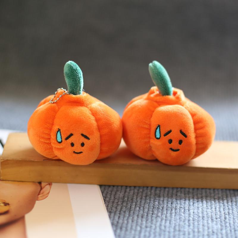 Pumpkin Plush Mini Keychain Super Soft Short Plush Toy Halloween Decor Home