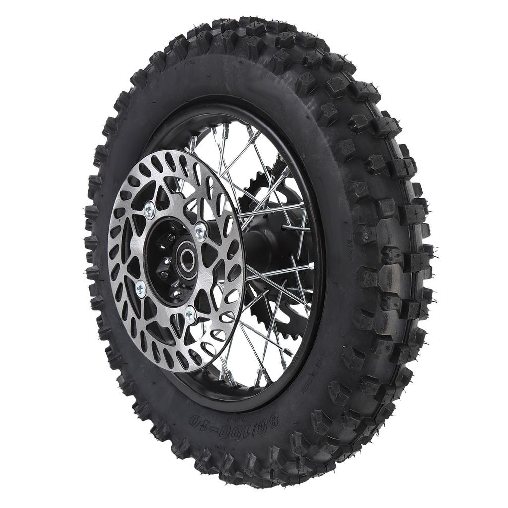 10 Inch Rear Wheel Rim Tire Assembly 80 100 10 3.00 10 12mm Axle Rear Wheel Tire and Rim Inner Tube Assembly Includes