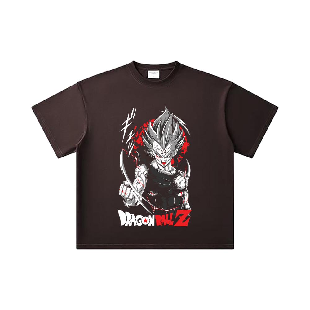 260 GSM Double Yarn 32 Count 100% Cotton Dragon Ball V60 Majin Vegeta Print Unisex Heavy Cotton T Shirt