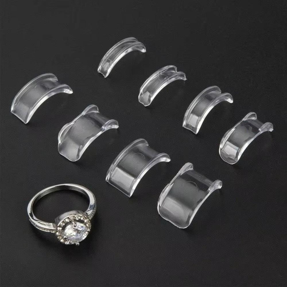 8Pcs/set Silicone Ring Size Adjuster Loose Rings Ring Size Retainer  for Rings Jewelry Tools
