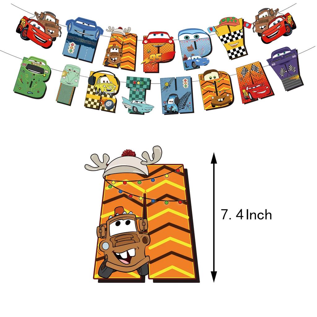 Cars Lightning McQueen Theme DIY Balloons Party Supplies Birthday Banner Latex Balloon Decoration Cake Supplies Kid Toys gift