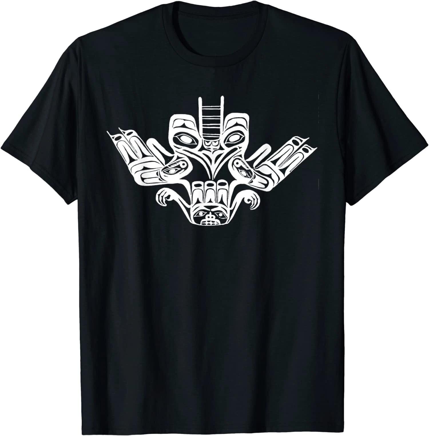 Thunderbird Northwest Haida Tribe Native America T-Shirt Made In USA XL