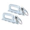 2 Pcs L Track Double Stud Tie Down Fitting with O Rings Carbon Steel for Truck Bed Cargo Control Pickup RV ATV