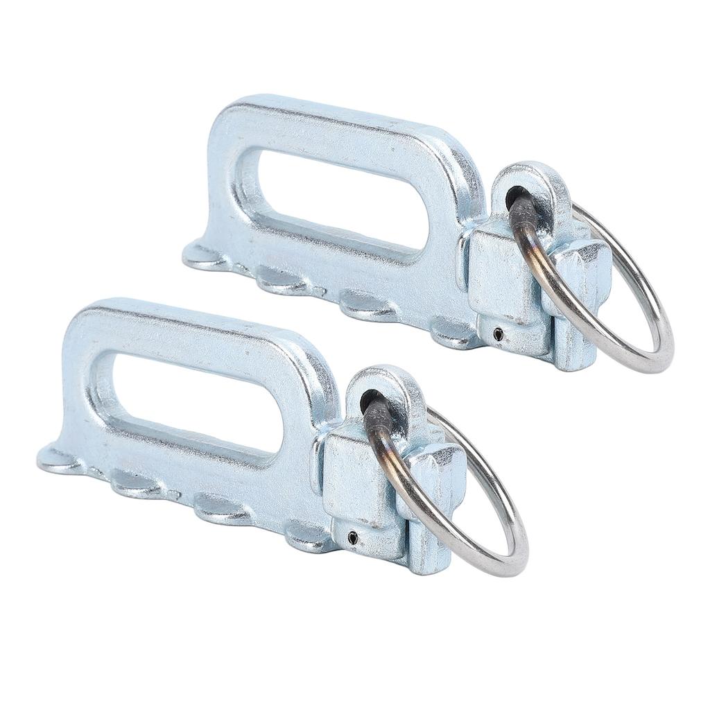 2 Pcs L Track Double Stud Tie Down Fitting with O Rings Carbon Steel for Truck Bed Cargo Control Pickup RV ATV