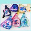Stitch Cartoon Kids Coin Purse Chest Bag With Polyester Lining For Daily Outdoor Use