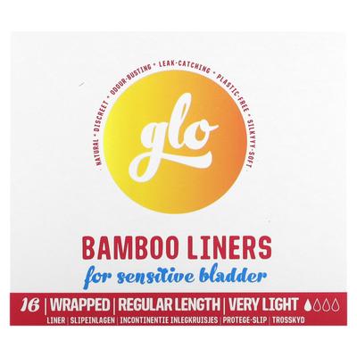 Glo, Bamboo Liner for Sensitive Bladder, Regular, 16 Liners