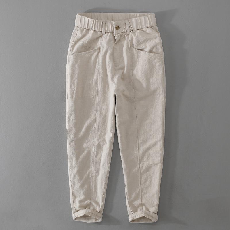 Men's Spring and Summer Versatile Casual Linen Pants - Breathable, Loose-Fit Trousers