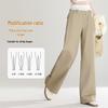 Women's Lyocell Tencel Blend Straight-Leg Pants with Elastic Waist