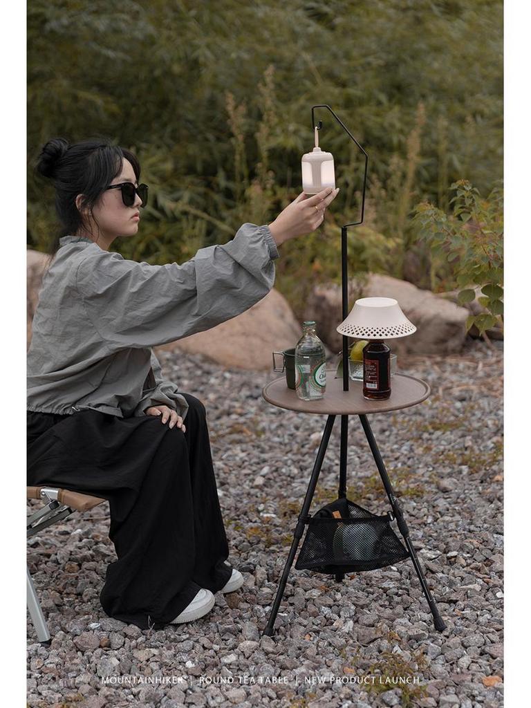 Compact Aluminum Folding Round Dining Table for Home, Small Spaces, and Outdoor Use