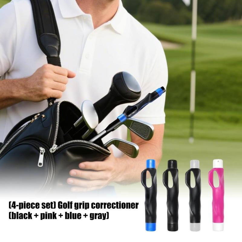 4pack Ergonomic Golf Grip Corrector Quickly Install Golf Golf Putting Aid Corrector for Precise Hand Alignment