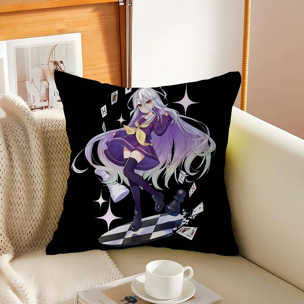 NO G-GAME NO LIFE Shiro Pillowcase Toon Gift Cushion Cover Bedroom Home Sofa Chair Seat Decor Pillow Case