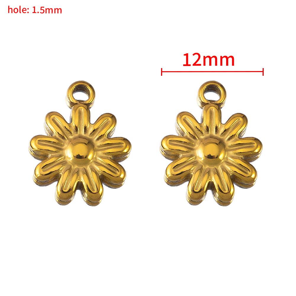 2pcs Stainless Steel Gold Plated Ocean Star Flower Shell Moon Charms for DIY Boho Earring Jewelry Material Making Pendant Supply
