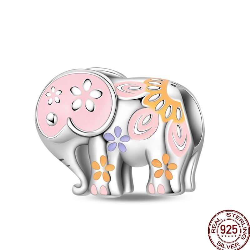 New Original Copper Elephant Cat Game Charms Bead Flower Baby Beads Fit 3Mm Bracelet Diy Jewelry Gifts For Women