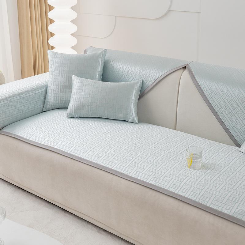 Ice Silk Sofa Cushion Summer Non -Slip Cool Pad Summer Summer Summer Mat Simple Leather Sofa Cover Cover Cloth