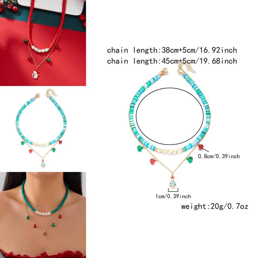 Festive Santa Santa Claus Pendant Necklace With Snowflake And Reindeer Design For Men And Women