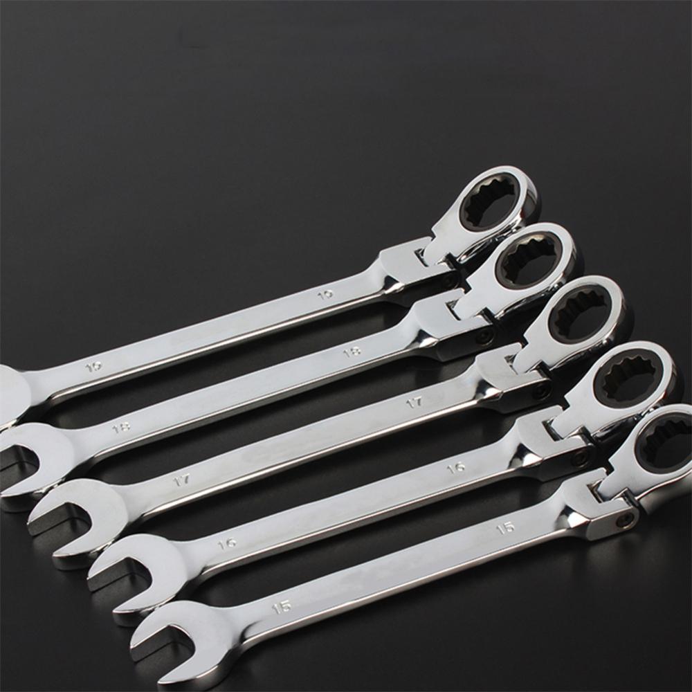 Metric Gear Spanners Durable Multifunctional Combination Ended Spanner Kits Car Hand Tools Combination Ratchet Wrenches Steel