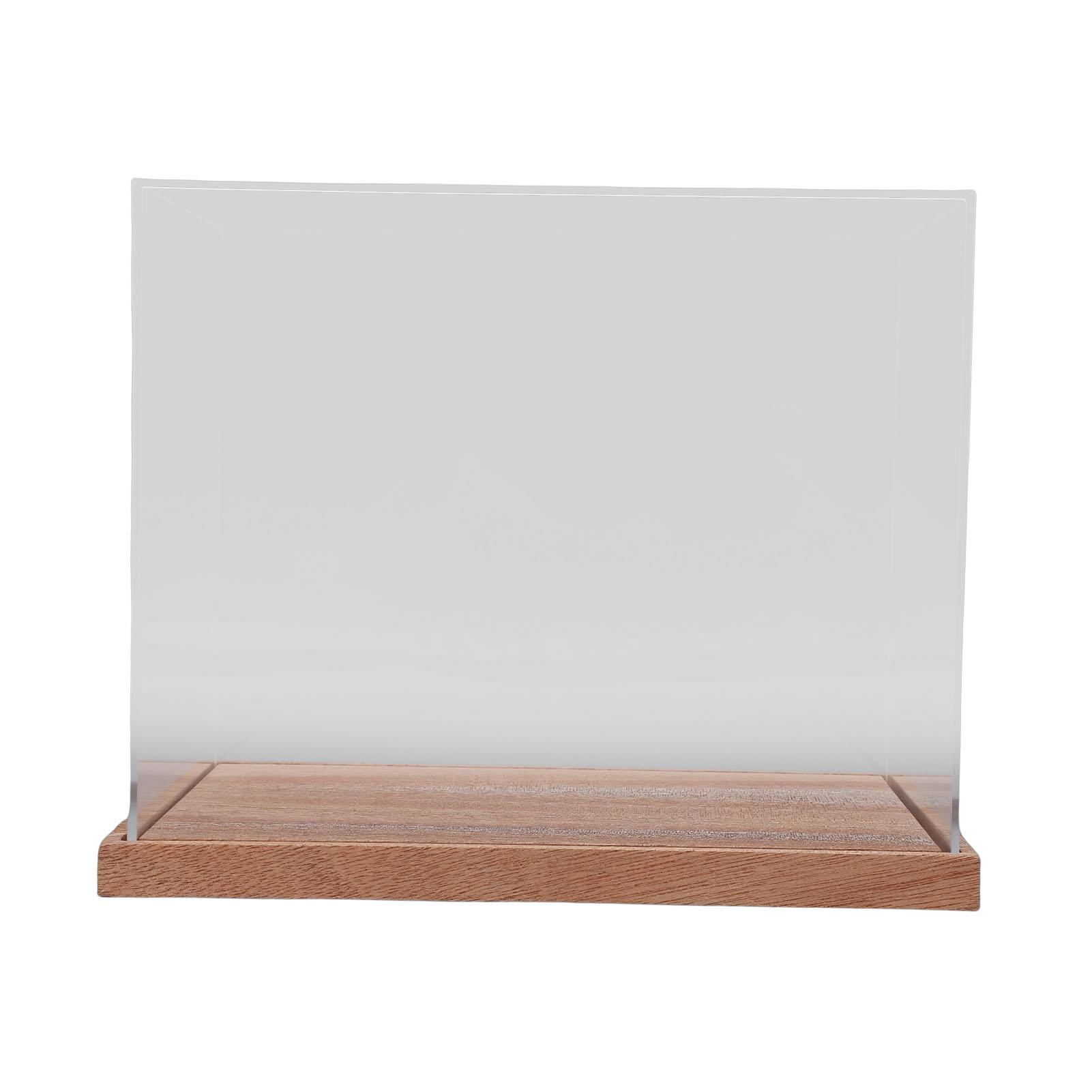 

Acrylic Helmet Display Case with Wood Base Dust Proof Helmet Showcase for Souvenirs Collectibles