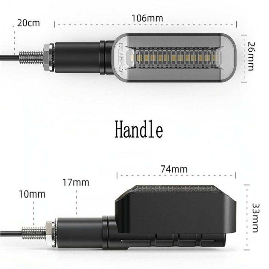 Universal Motorcycle Turn Signals Light Tail Lamp M10 Brake 12V 10mm 4Pcs LED