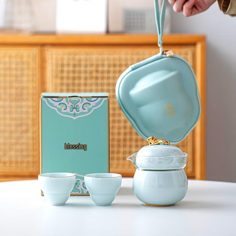 Dragon s Blessing Portable Ceramic Tea Set
