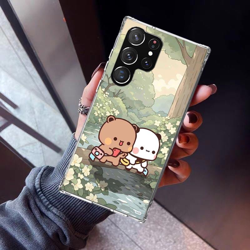 Bubu Dudu Cartoon Cute Phone Case For Samsung Galaxy S23 S24 S25 Edge S26 Ultra S22 + S21 Plus S20 FE Cover Silicone Print Shell