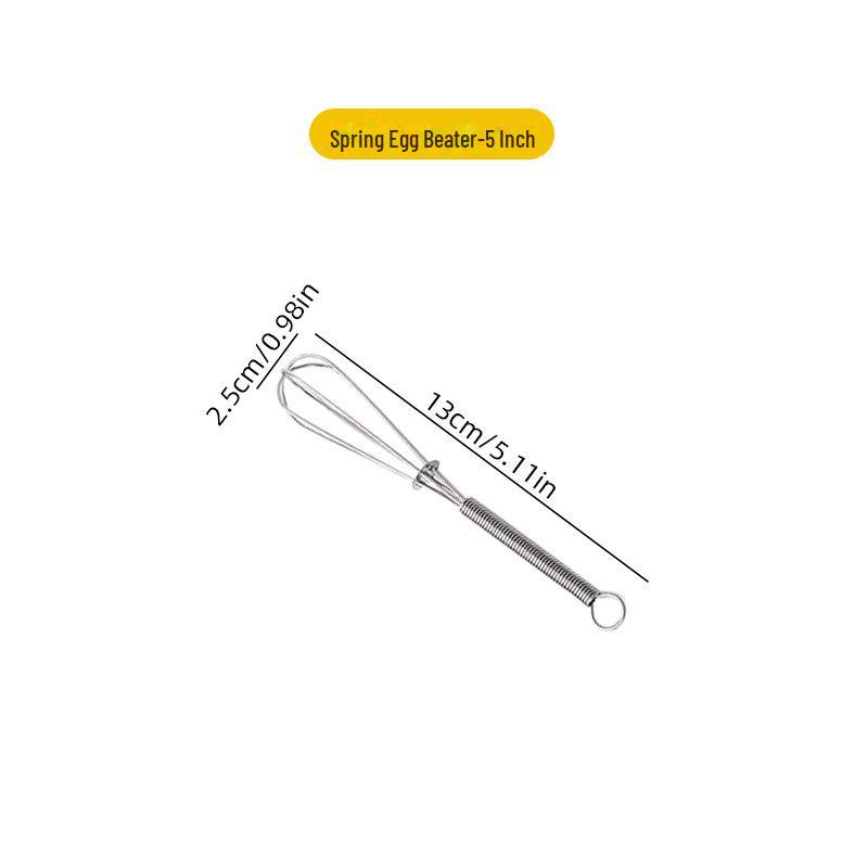 Stainless Steel Handheld Egg Beater & Milk Frother