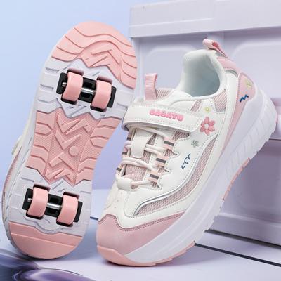 Children/tBoys/ Girls Deformed Shoes Four-wheel Dual-purpose Roller Skates Double Row Running Shoes Roller Skates
