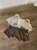 Children's Summer Short-Sleeve Two-Piece Set: Baby Letter Print T-Shirt & Bread Pants In Merade Color