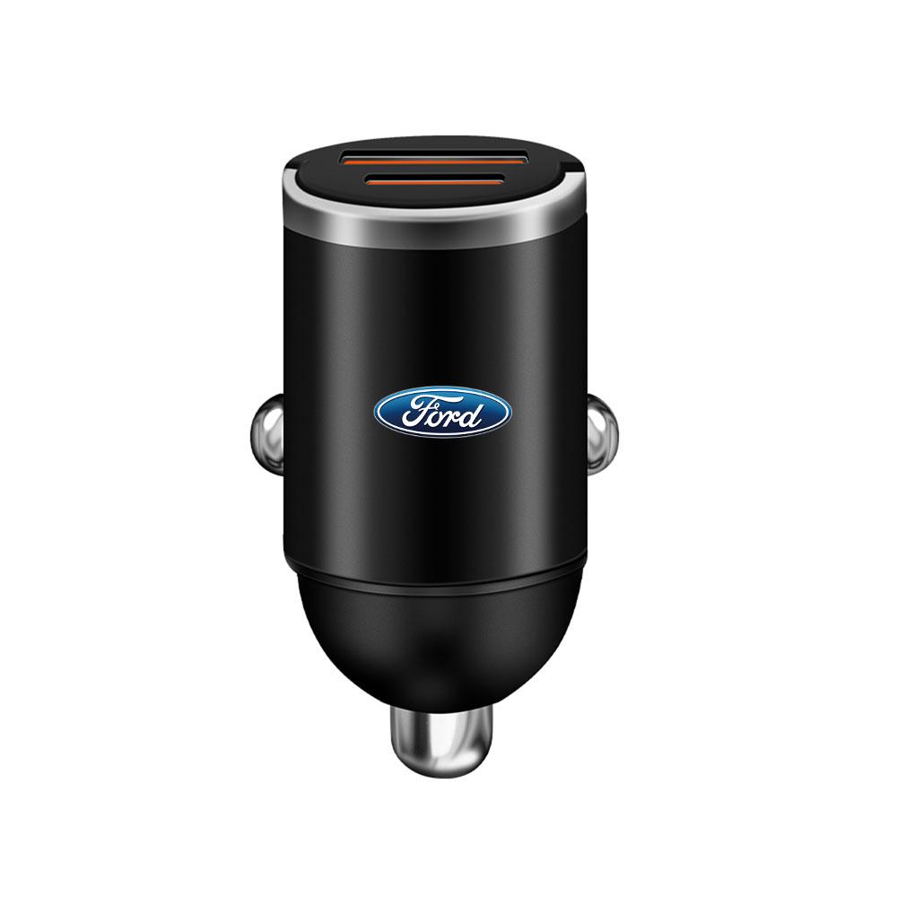 Car Fast Charger USB Type-C Ports Power Adapter Valve Cap For Ford Focus 2 3 MK2 MK3 MK5 Fiesta Mondeo Fusion Escape Shelby ST