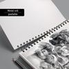 A4 8k 16k Sketchbook,Double Coil Drawing Book,Kraft Paper Cover Croquis Book,40sheets/Book,Thickened Base Plate,Art Supplies