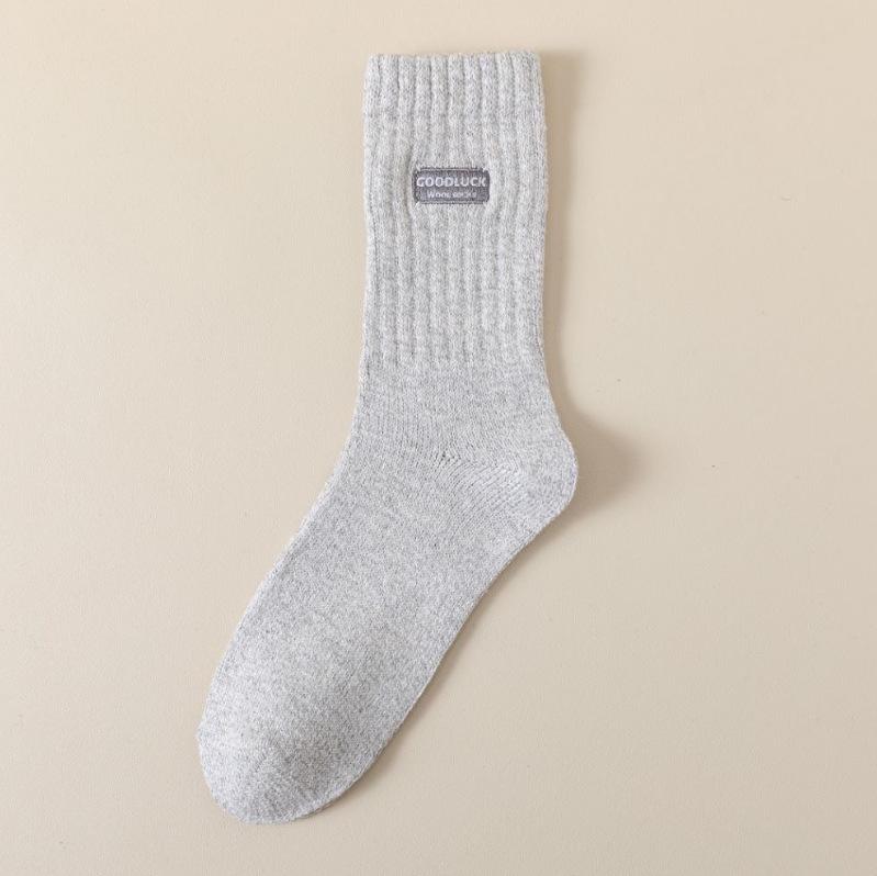 Șosete groase de iarnă pentru bărbați, din lână și catifea, cu tub mediu - super calde, absorbante de transpirație, din cașmir lung