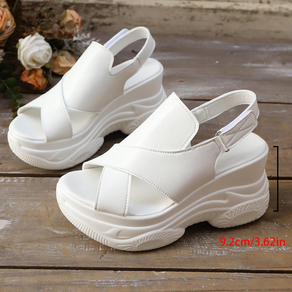 Zapatos de Talla Grande para Mujer Moda de Verano Tacón Alto Cómodos Sandalias de Cuña con Plataforma Zapatos de Playa Sandalias para Mujer