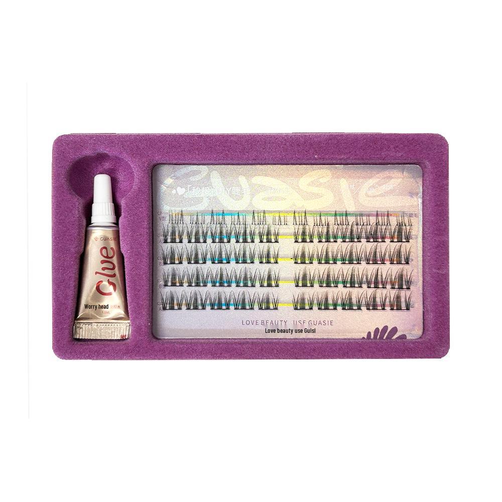 

Glue-Free Self-Adhesive Sunflower Eyelashes: Easy 3-Step Natural-Looking, Segmented Clusters for Beginners.