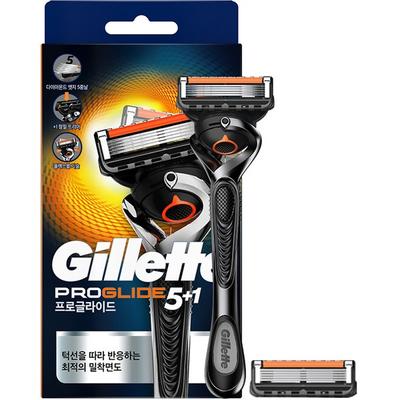 1 cabo de aparelho de barbear manual Gillette Proglide + 2 lâminas de barbear, 1 conjunto