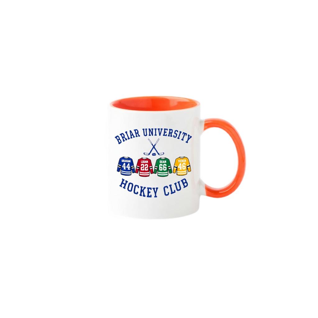 Ceramic Coffee Mug with Printed Hockey Club Design University Style Two Tone Handle and Interior Dishwasher Safe