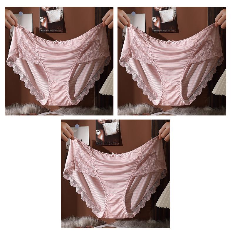 3Pcs/Set Lace Women Panties Breathable Plus Size Underwear French-Style Briefs Butt Lift Lingerie XL XXL 3XL 4XL 5XL