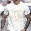 Thats What I Do Tee Shirts for Men I Fix Best Dad T Shirt Dad Tshirts Day of Father Short Sleeve Clothing Men's Brand Streetwear