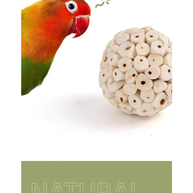 Papageien Kauspielzeug Natürlicher Seegrasball Zum Zähne Schleifen für Vögel