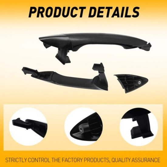 2Pcs Rear L+R Exterior Door Handle For 2011-2016 Hyundai Elantra Car Outside