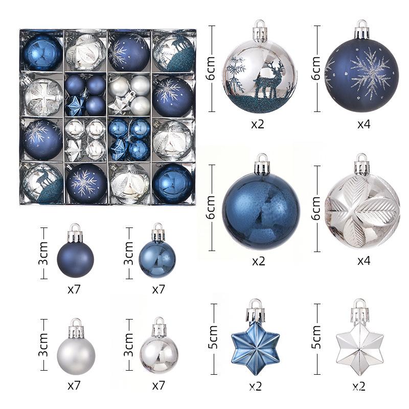Christmas Decorations 44 Sets Electroplating Painted Balls New Christmas Balls Christmas Tree Pendants Christmas Balls