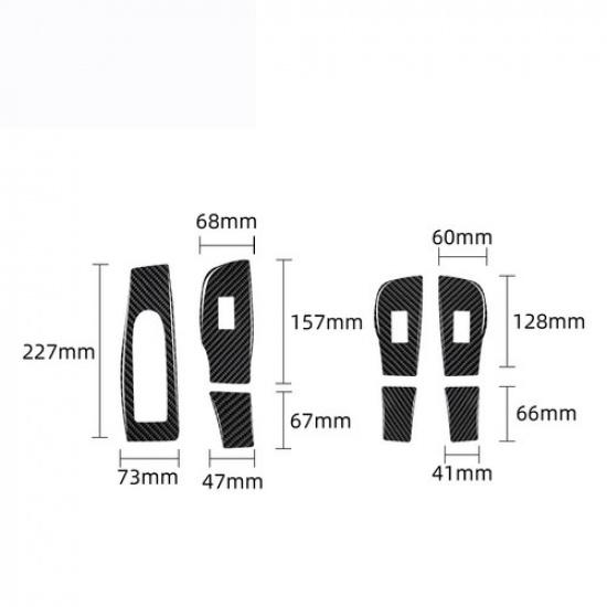 Carbon Fiber Door Window Lift Swtich Panel Cover LHD For Mazda 3 Axela -2024