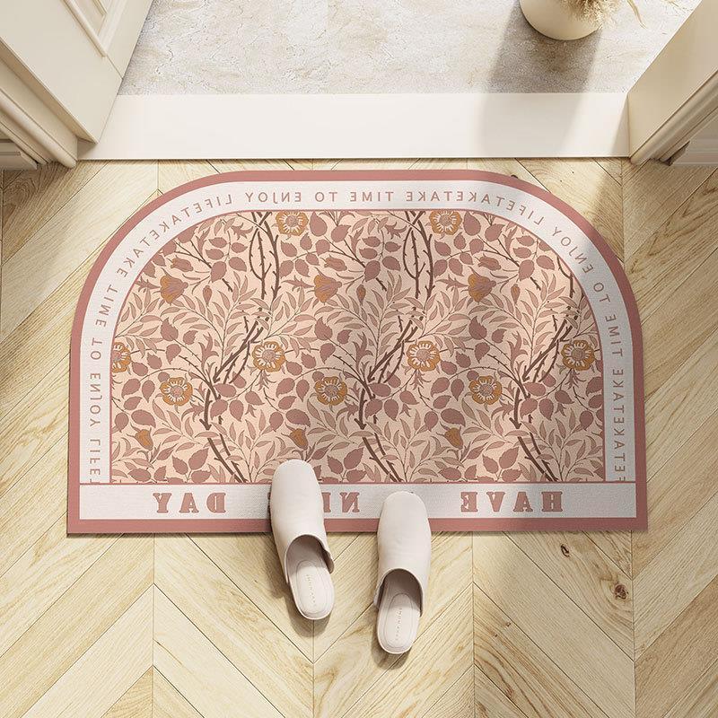 Leichter Luxus Europäische Blume Badezimmer Saugfähige Bodenmatte Weiche Kieselgur Toilette WC Bodenmatte Badtürmatte