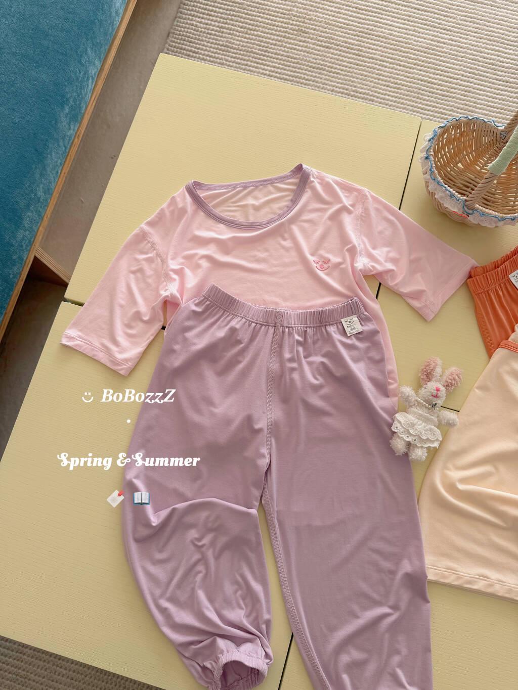 

Bao Mian 26 Kids Summer Pajamas - Cool Seven-Sleeve Set with Anti-Mosquito Pants for Small and Medium Children 100cm фиолетовый