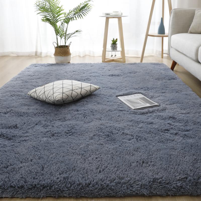 

Grey Living Room Large Carpet Hall Coffee Table Floor Mat 160x230 Children s room Bedroom Long Hair Fluffy Floor Covering Rugs 50x80cm 19x31inch